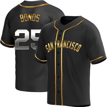 Barry Bonds San Francisco Giants Men's Alternate Black Jersey w/ Team Patch