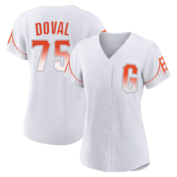 2023 Game Used Home Cream Jersey with SF Logo Pride Patch used by #75 Camilo  Doval on 6/10 vs. CHC - Size 44