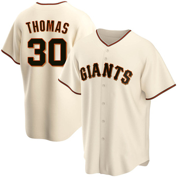 Replica Derrel Thomas Men's San Francisco Giants Cream Home Jersey