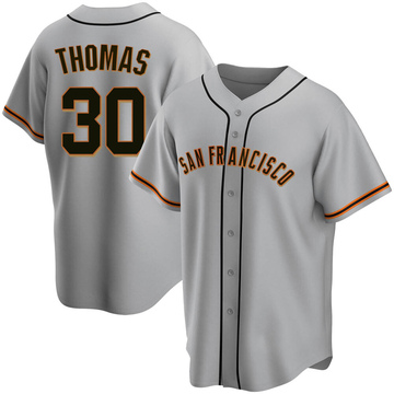 Replica Derrel Thomas Men's San Francisco Giants Gray Road Jersey