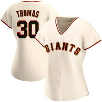 Replica Derrel Thomas Women's San Francisco Giants Cream Home Jersey