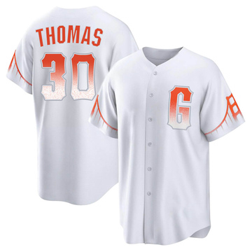 Replica Derrel Thomas Youth San Francisco Giants White 2021 City Connect Jersey