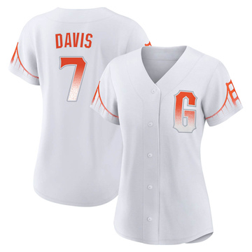J.D. Davis Women's Nike Cream San Francisco Giants Home Replica Custom Jersey