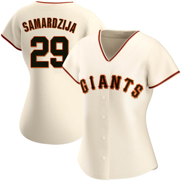 Jeff Samardzija Men's San Francisco Giants Home Jersey - Cream Replica