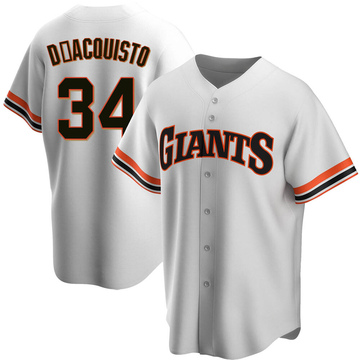 Replica John D'acquisto Men's San Francisco Giants White Home Cooperstown Collection Jersey