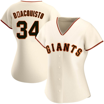 Replica John D'acquisto Women's San Francisco Giants Cream Home Jersey