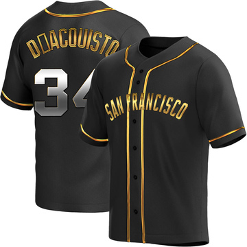 Replica John D'acquisto Youth San Francisco Giants Black Golden Alternate Jersey