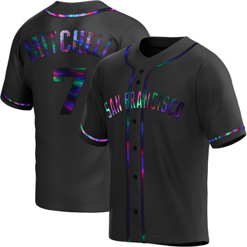 Replica Kevin Mitchell Men's San Francisco Giants Black Holographic Alternate Jersey