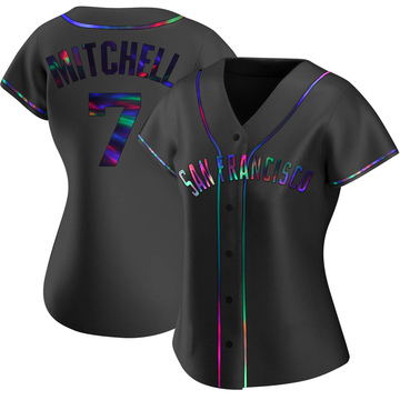 Replica Kevin Mitchell Women's San Francisco Giants Black Holographic Alternate Jersey