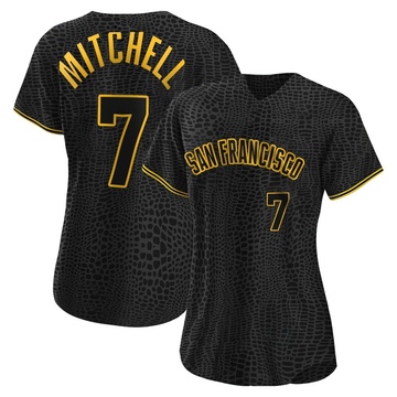 Replica Kevin Mitchell Women's San Francisco Giants Black Snake Skin City Jersey