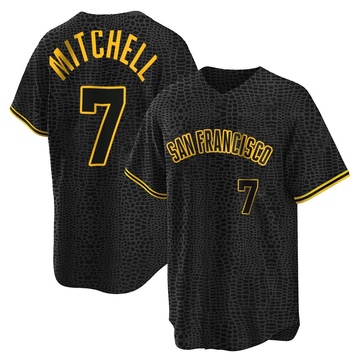 Replica Kevin Mitchell Youth San Francisco Giants Black Snake Skin City Jersey