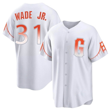 2023 Game Used Home Cream Jersey with SF Logo Pride Patch used by #31 LaMonte  Wade Jr. on 6/10 vs. CHC - Size 46