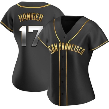 SAN FRANCISCO GIANTS- MITCH HANIGER AUTOGRAPH CREAM #17 NIKE JERSEY JSA  AI81892