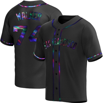 Replica Ryan Walker Men's San Francisco Giants Black Holographic Alternate Jersey