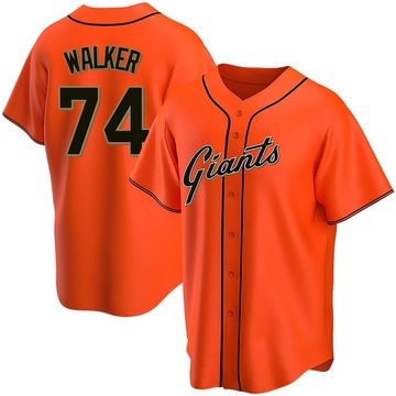 Replica Ryan Walker Men's San Francisco Giants Orange Alternate Jersey