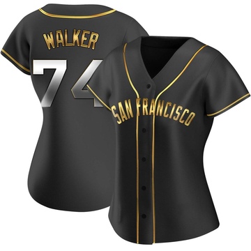 Replica Ryan Walker Women's San Francisco Giants Black Golden Alternate Jersey