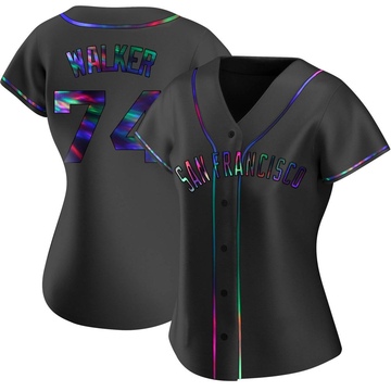 Replica Ryan Walker Women's San Francisco Giants Black Holographic Alternate Jersey