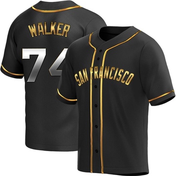 Replica Ryan Walker Youth San Francisco Giants Black Golden Alternate Jersey