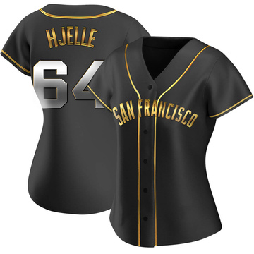 Sean Hjelle Women's Nike Cream San Francisco Giants Home Replica Custom Jersey Size: Medium