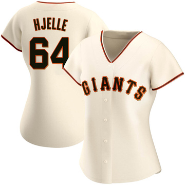 Sean Hjelle Women's Nike Cream San Francisco Giants Home Replica Custom Jersey Size: Medium