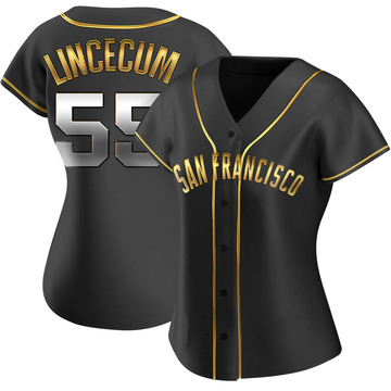 Tim Lincecum San Francisco Giants Men's Alternate Black Jersey w/ Team Patch