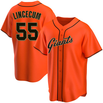 San Francisco Giants #55 Tim Lincecum Cream With Gold Jersey on sale,for  Cheap,wholesale from China